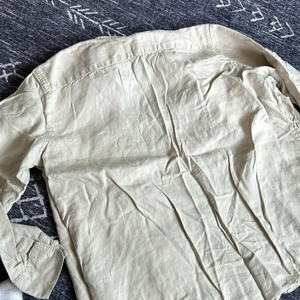 Vintage Ralph Lauren Linen button down blouse - Picture 2 of 6